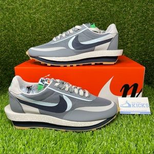 New Size 10.5 Nike LDWaffle Sacai CLOT Kiss Of Death 2 Cool Grey DH3114-001